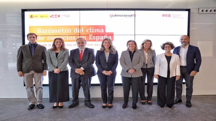 Presentación del 16 Barómetro del clima de negocios, elaborado por ICEX, Multinacionales con España y la escuela de negocios IESE