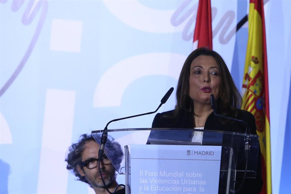 Archivo - La premio Nobel de la Paz 2015 Ouided Bouchmaoui en la Inauguración del II Foro Mundial sobre las Violencias Urbanas 