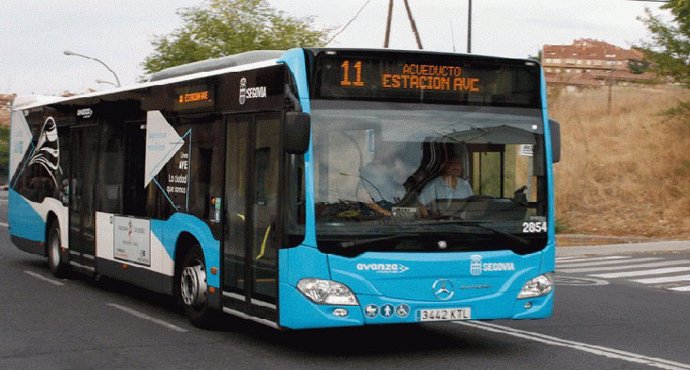 Autobús urbano de Segovia capital.