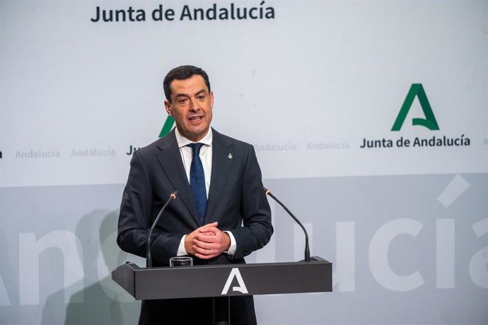 El presidente de la Junta de Andalucía, Juanma Moreno