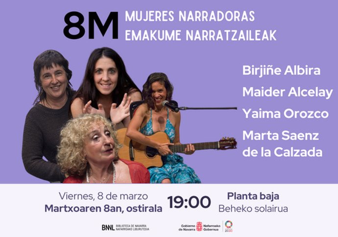 Cartel anunciador de la gala de mujeres oradoras, que se celebrará el viernes en la Biblioteca de Navarra