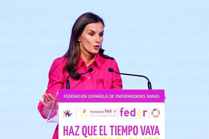 Archivo - Imagen de archivo de la reina Letizia en un acto por el Día Mundial de las Enfermedades Raras.