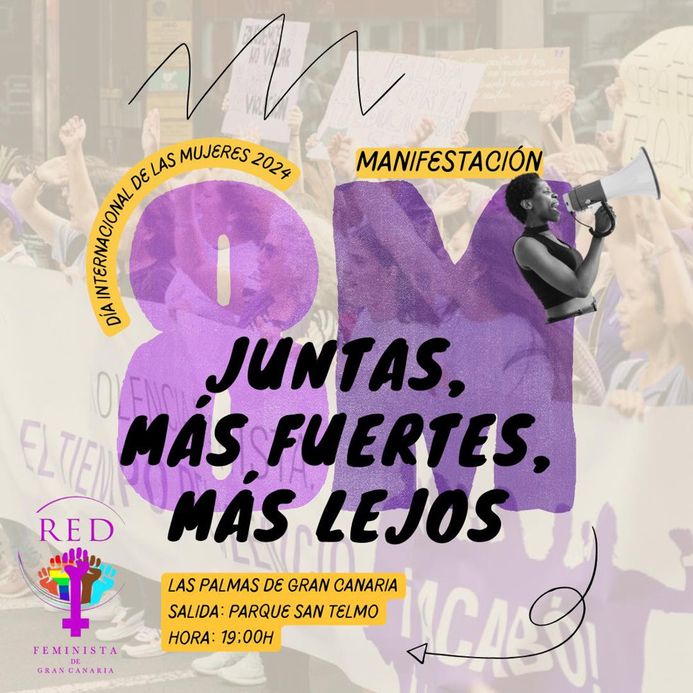 Cartel 8M Red Feminista de Gran Canaria