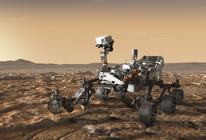 Los geólogos del MIT determinaron la orientación original de muchas de las muestras de lecho de roca recolectadas en Marte por el rover Perseverance, representadas en esta representación de imagen.