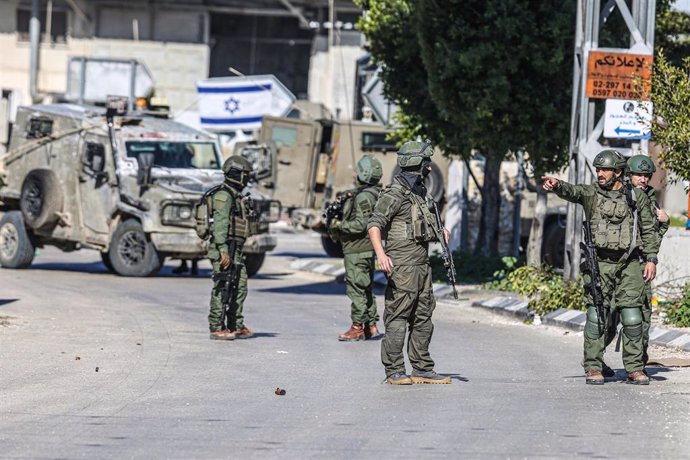 Fuerzas israelíes en la ciudad cisjordana de Nablús