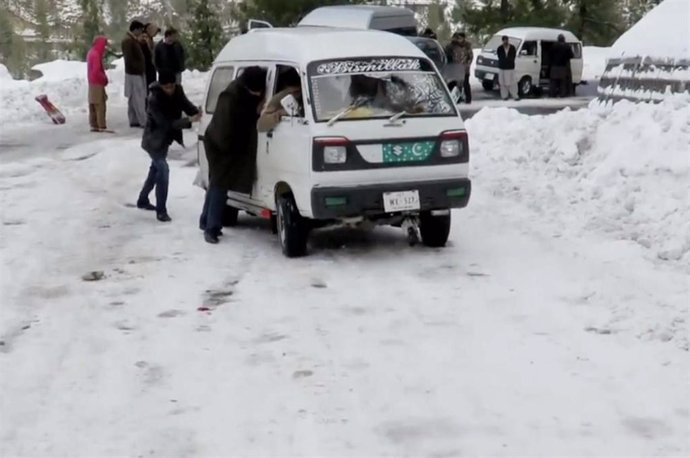 Temporal de nieve en Pakistán