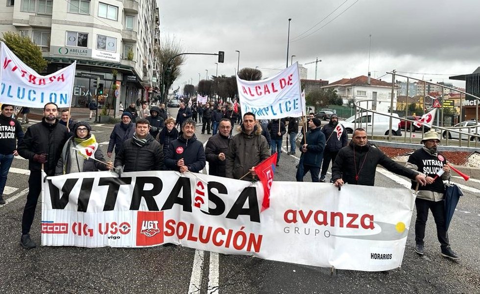 Archivo - Imagen de una manifestación de trabajadores de Vitrasa.
