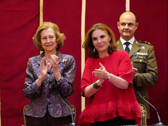 La Reina Sofía en el acto de Entrega de los Premios Iberoamericanos de Mecenazgo.