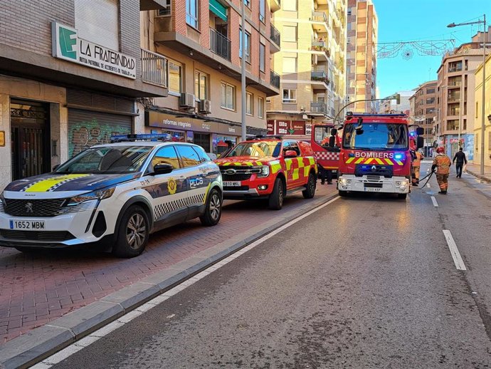 Lugar del incendio en Castelló