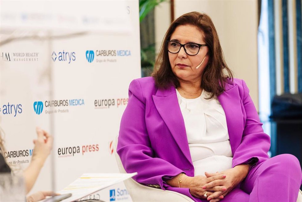 Archivo - La consellera de Salud del Govern, Manuela García, durante un Desayuno Socio-Sanitario organizado por Europa Press.