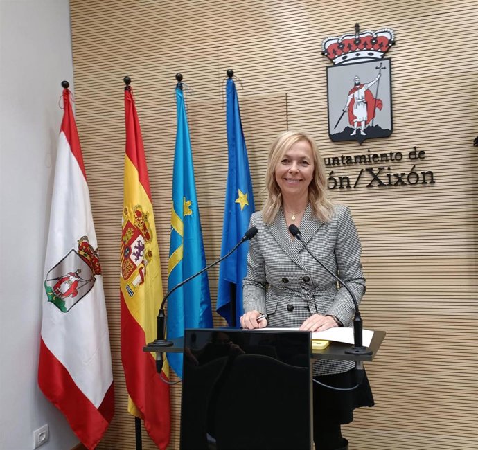 La portavoz de Vox en el Ayuntamiento de Gijón, Sara Álvarez Rouco.