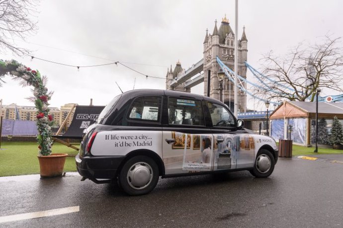 Imagen de la campaña en un taxi londinense