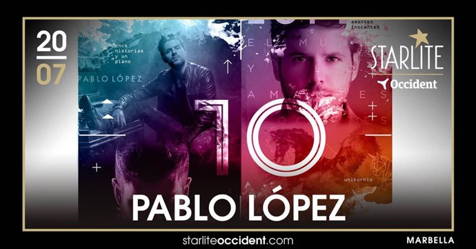 Pablo López regresa a Starlite el sábado 20 de julio para celebrar el décimo aniversario de su carrera.