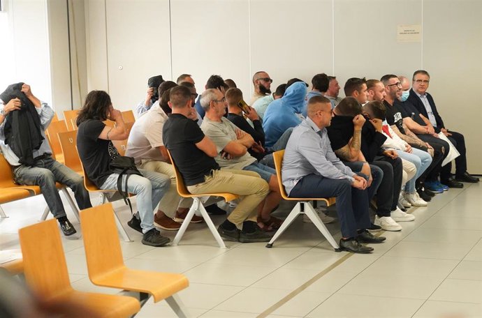 Archivo - Algunos de los 28 acusados por las agresiones registradas en la manifestación del 9 doctubre de 2017