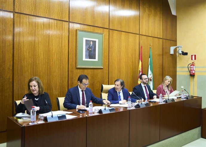 El consejero de Justicia, Administración Local y Función Pública, José Antonio Nieto, comparece en comisión parlamentaria.