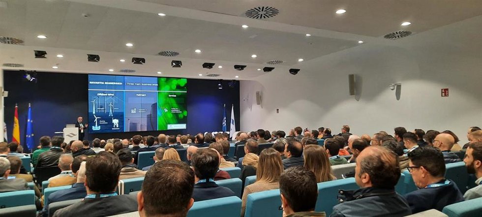 Asistentes de la jornada 'Construyendo un futuro juntos' en las instalaciones del Navantia Training Centre (NTC) de San Fernando.