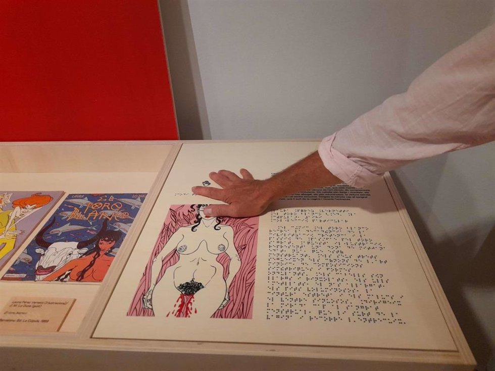 Muestra de la exposición 'Cossos que parlen' en el Museo Palau Mercader de Cornell de Llobregat (Barcelona).