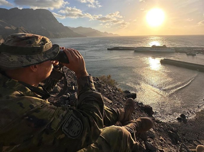 Puesto de observación desde el puerto de Las Nieves, en Agaete