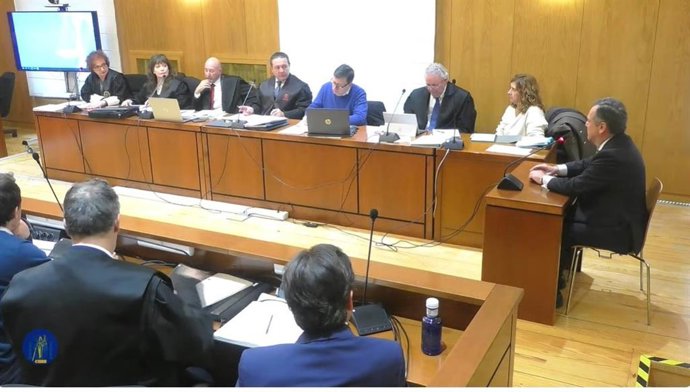 El testigo Pablo Trillo, durante su comparecencia en el juicio de 'La Perla Negra'.