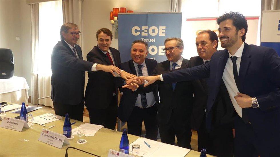 Las Diputaciones de Teruel, Soria y Cuenca renuevan su compromiso con sus organizaciones empresariales provinciales frente a la despoblación.