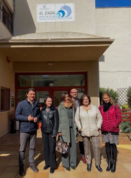 Daniel Sánchez en la visita al Centro de Formación El Zagal en Jerez.
