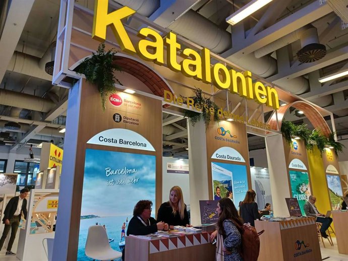 Espacio de la Diputación de Barcelona en el marco del estand de Catalunya en la Feria ITB Berlín.