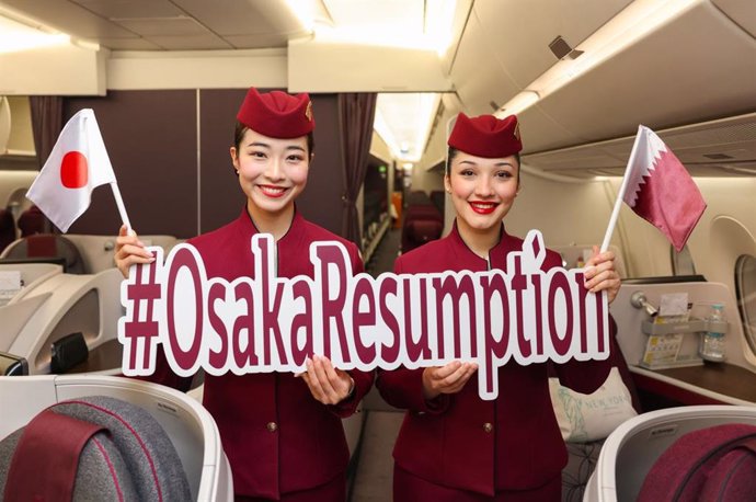 Qatar Airways reanuda sus vuelos a Osaka.