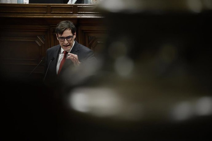 El primer secretario del PSC, Salvador Illa, en el pleno monográfico de agricultura