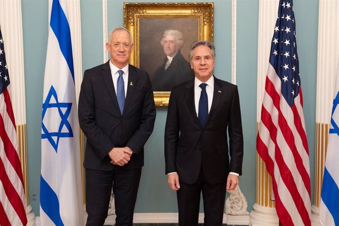 El ministro israelí Benny Gantz y el secretario de Estado de EEUU, Antony Blinken