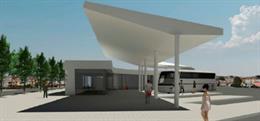 Imatge virtual de la nova estació d'autobusos de Palamós (Girona)