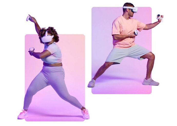 Personas usando un visor Meta Quest 2