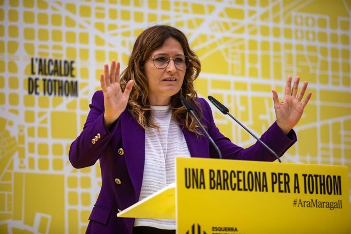 Archivo - La vicepresidenta de la Generalitat, Laura Vilagr, interviene durante un acto de campaña de ERC
