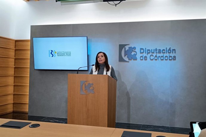 La presidenta del IPBS, Irene Aguilera, en rueda de prensa.