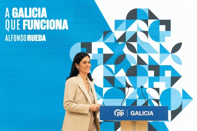 La secretaria general del PPdeG, Paula Prado, en rueda de prensa.