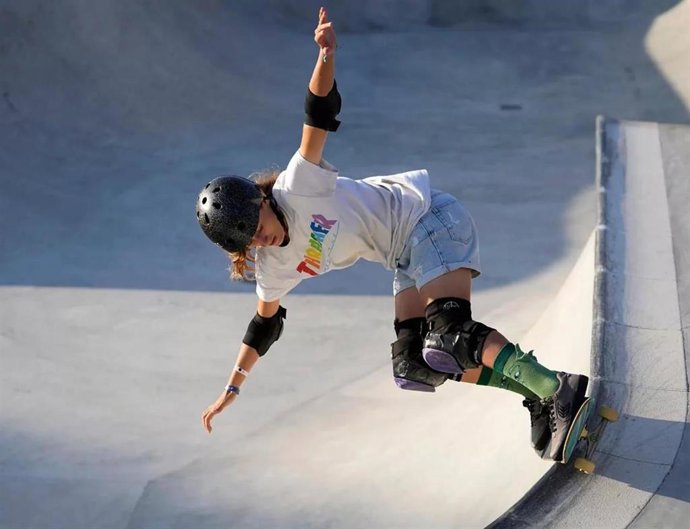 Archivo - La 'skater' española Naia Laso durante el Mundial de 2023 de Park