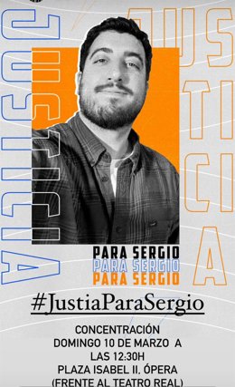 Concentración para reclamar "Justicia para Sergio Delgado", el joven vallisoletano fallecido en Burgos por una agresión.