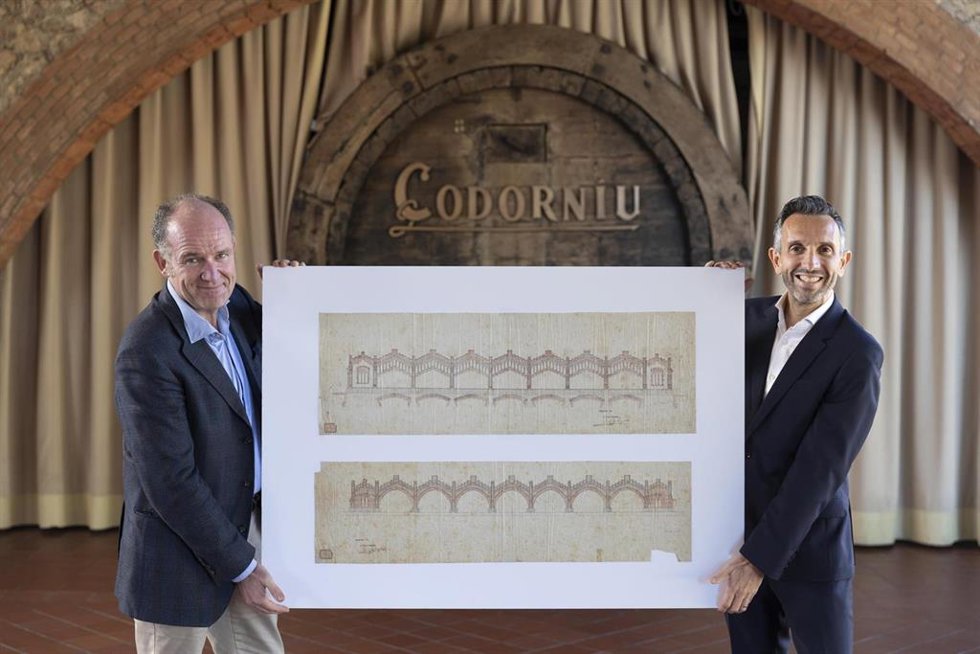 El decano del COAC Guim Costa y el ceo de Codorníu Sergio Fuster