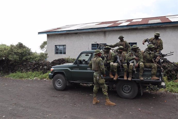 Militares en la ciudad de Sake, en el este de República Democrática del Congo (archivo)