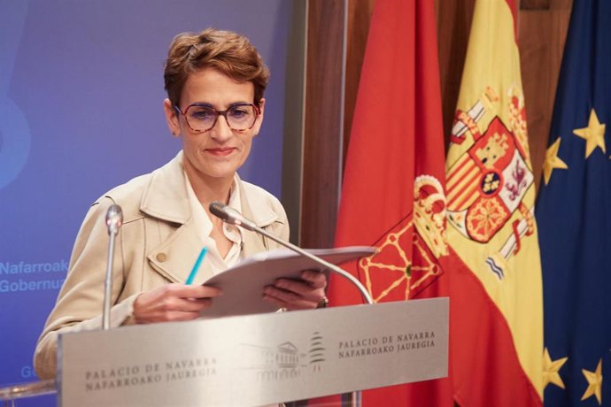 La presidenta del Gobierno de Navarra, María Chivite.