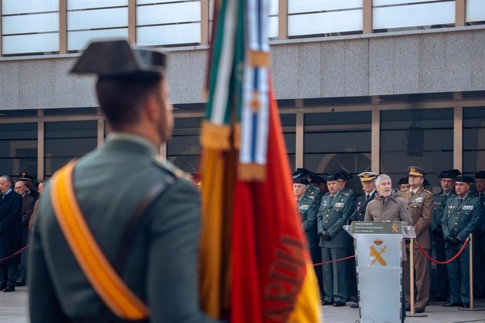 Archivo - El ministro de Interior, Fernando Grande-Marlaska, durante su intervención en un acto en la Dirección General de la Guardia Civil