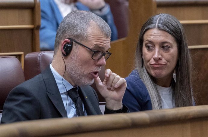 Archivo - Josep Maria Cruset y Miriam Nogueras, diputados de Junts 