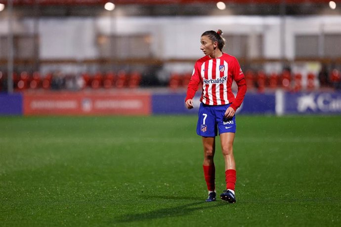 Sheila García, durante un partido con el Atlético de Madrid.