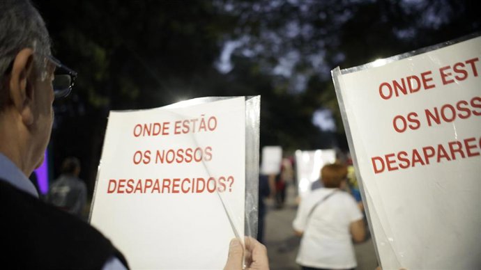 Archivo - Marcha de silencio en memoria de las víctimas de la dictadura militar de Brasil