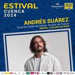 Andrés Suárez actuará en Estival Cuenca el martes 2 de julio