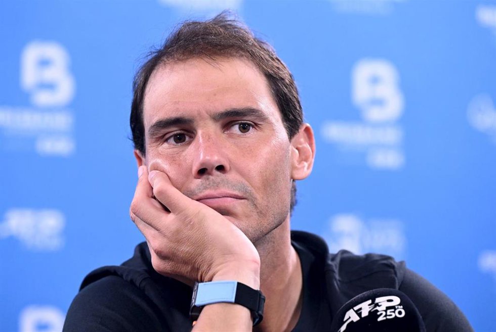 Archivo - El tenista español Rafa Nadal durante una rueda de prensa