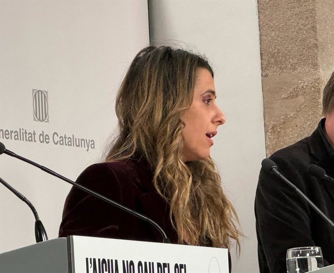 Patrícia Plaja en rueda de prensa este jueves en la Generalitat