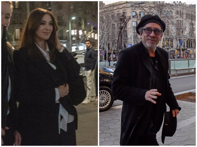 Mónica Bellucci y Tim Burton están en Barcelona