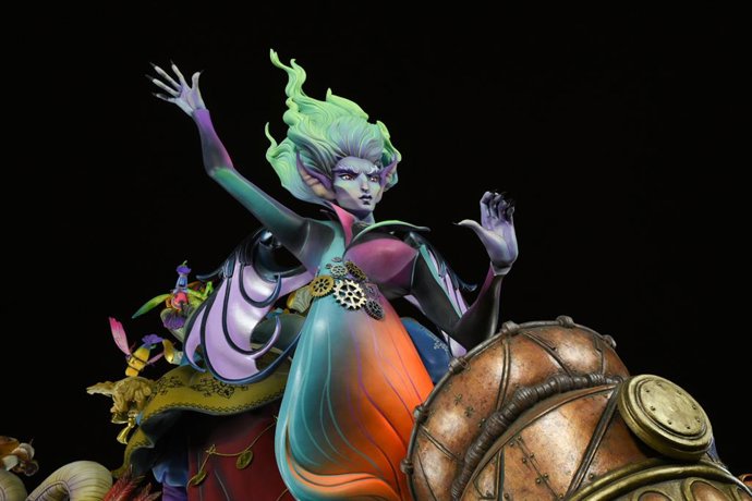 Archivo - Falla Convent Jerusalem amb el seu monument '2030' de 2022 amb el qual Baenas va guanyar el primer premi d'Especial