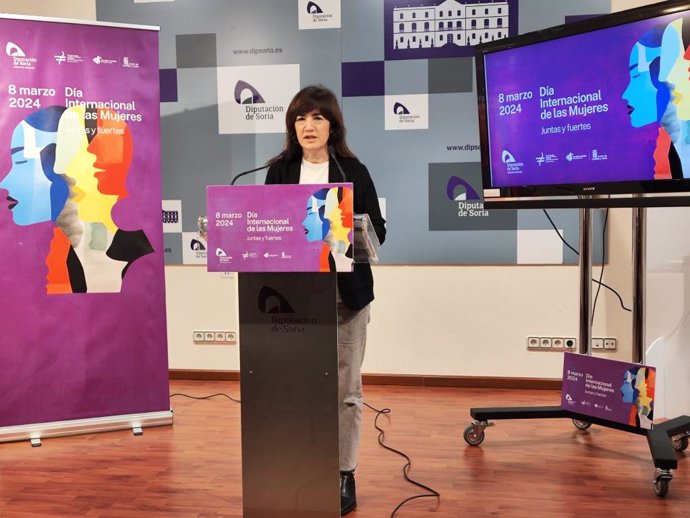 La diputada de Igualdad detalla los actos del 8M de la Diputación de Soria