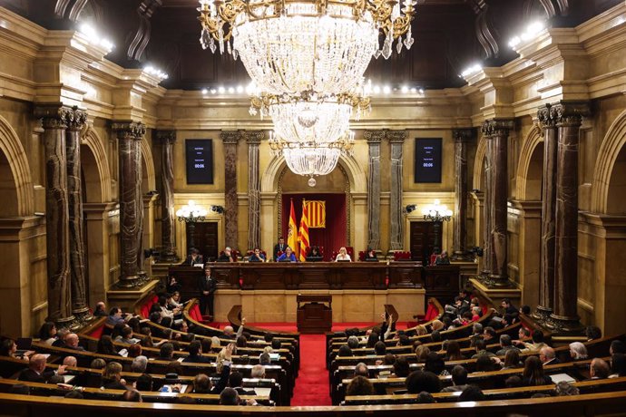 Imatge del ple del Parlament